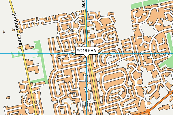 YO16 6HA map - OS VectorMap District (Ordnance Survey)