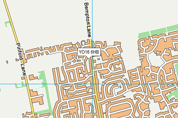 YO16 6HB map - OS VectorMap District (Ordnance Survey)