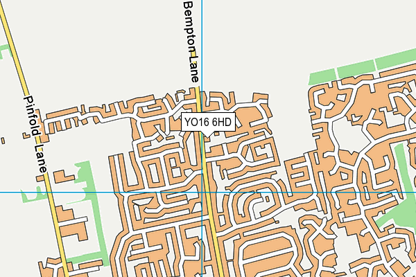 YO16 6HD map - OS VectorMap District (Ordnance Survey)