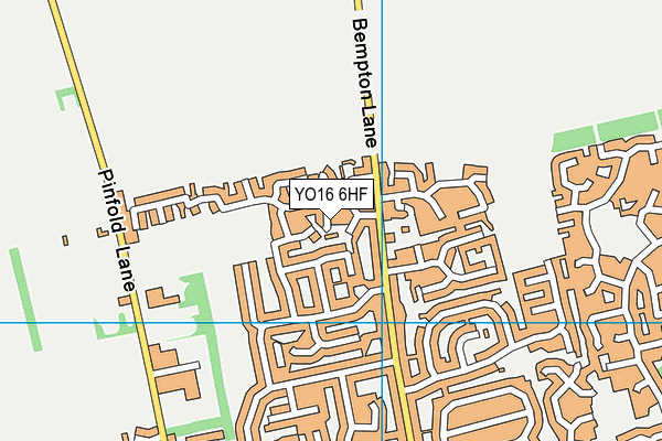 YO16 6HF map - OS VectorMap District (Ordnance Survey)