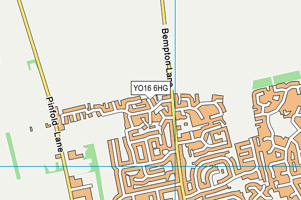 YO16 6HG map - OS VectorMap District (Ordnance Survey)