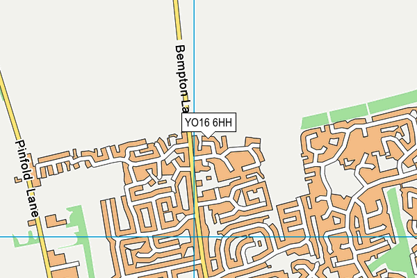 YO16 6HH map - OS VectorMap District (Ordnance Survey)