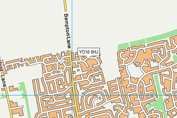 YO16 6HJ map - OS VectorMap District (Ordnance Survey)