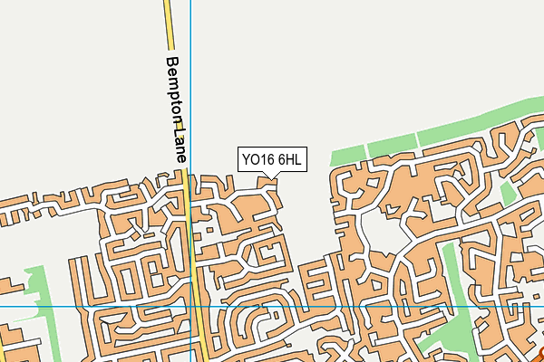YO16 6HL map - OS VectorMap District (Ordnance Survey)