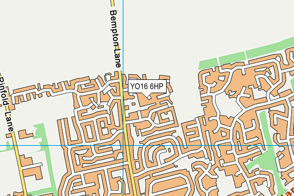 YO16 6HP map - OS VectorMap District (Ordnance Survey)