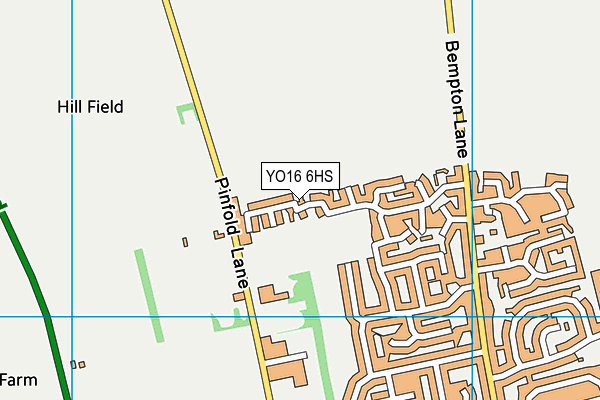 YO16 6HS map - OS VectorMap District (Ordnance Survey)