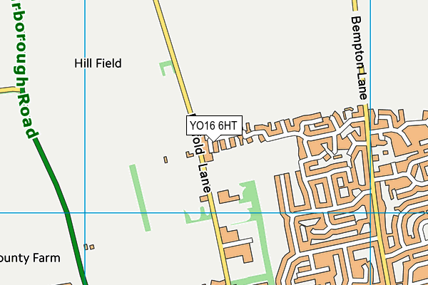 YO16 6HT map - OS VectorMap District (Ordnance Survey)