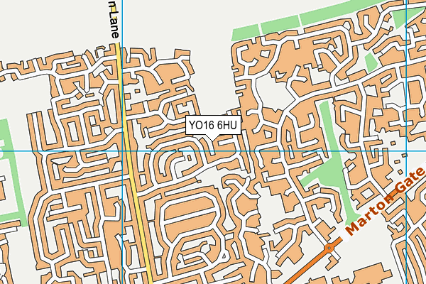 YO16 6HU map - OS VectorMap District (Ordnance Survey)