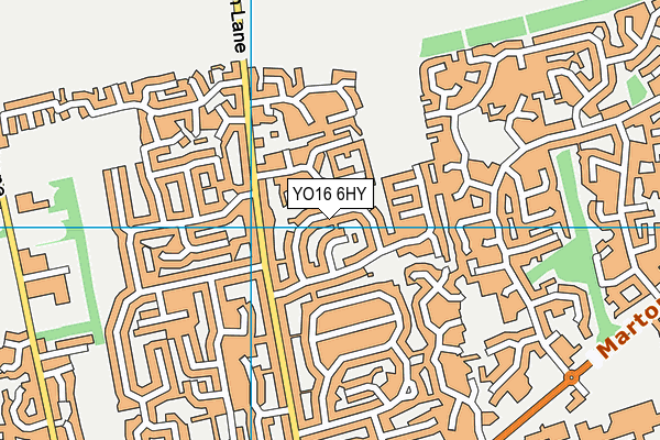 YO16 6HY map - OS VectorMap District (Ordnance Survey)