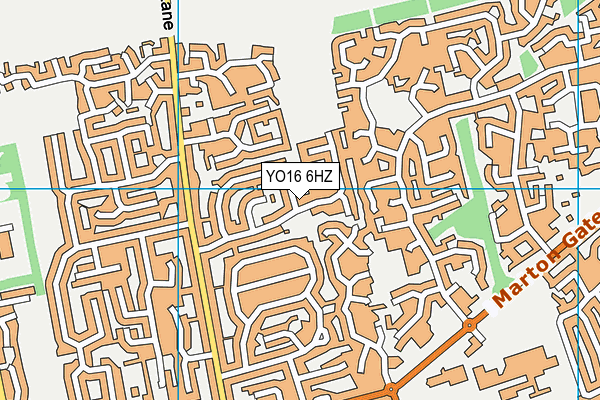 YO16 6HZ map - OS VectorMap District (Ordnance Survey)