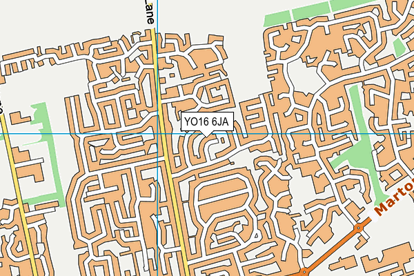 YO16 6JA map - OS VectorMap District (Ordnance Survey)