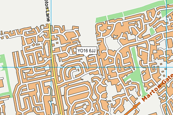 YO16 6JJ map - OS VectorMap District (Ordnance Survey)