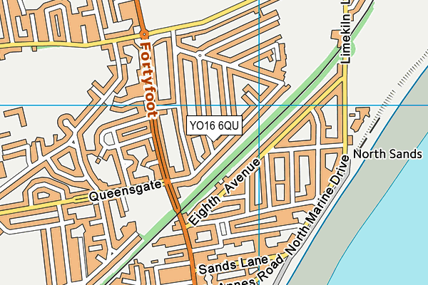 YO16 6QU map - OS VectorMap District (Ordnance Survey)