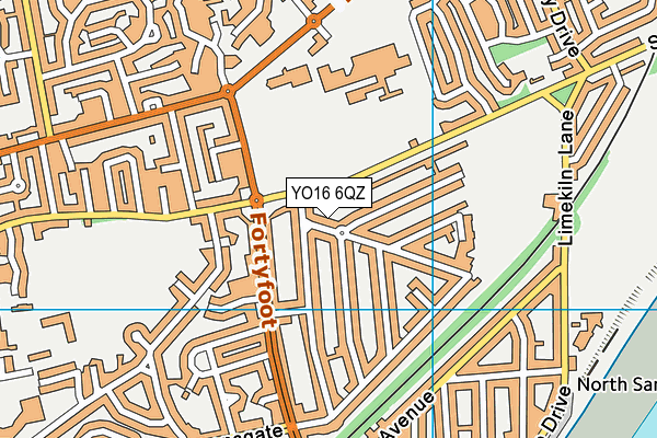 YO16 6QZ map - OS VectorMap District (Ordnance Survey)