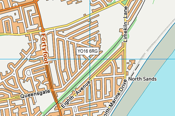 YO16 6RG map - OS VectorMap District (Ordnance Survey)