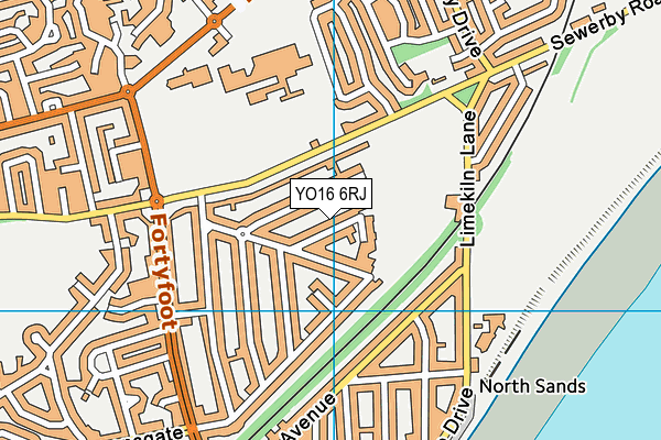 YO16 6RJ map - OS VectorMap District (Ordnance Survey)