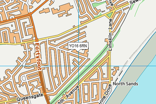 YO16 6RN map - OS VectorMap District (Ordnance Survey)