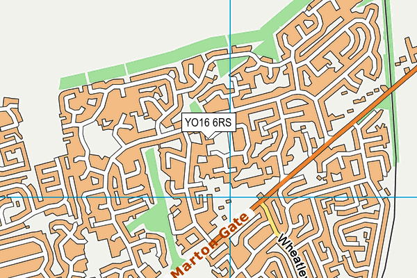 YO16 6RS map - OS VectorMap District (Ordnance Survey)