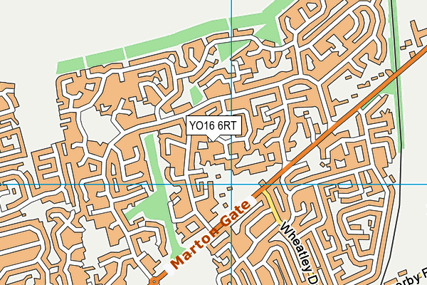 YO16 6RT map - OS VectorMap District (Ordnance Survey)