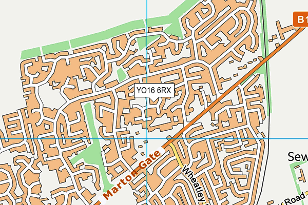 YO16 6RX map - OS VectorMap District (Ordnance Survey)