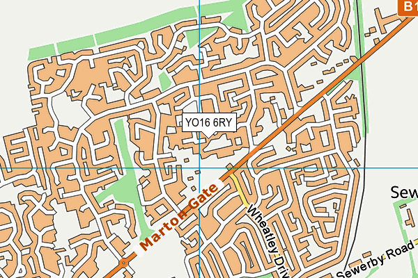 YO16 6RY map - OS VectorMap District (Ordnance Survey)