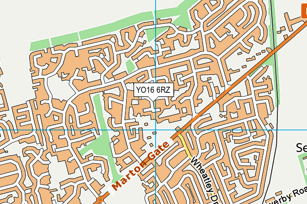 YO16 6RZ map - OS VectorMap District (Ordnance Survey)