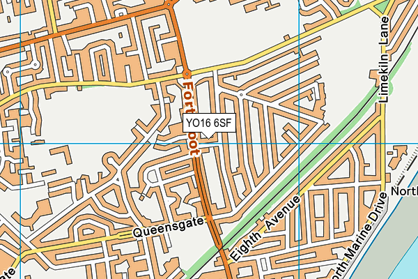 YO16 6SF map - OS VectorMap District (Ordnance Survey)