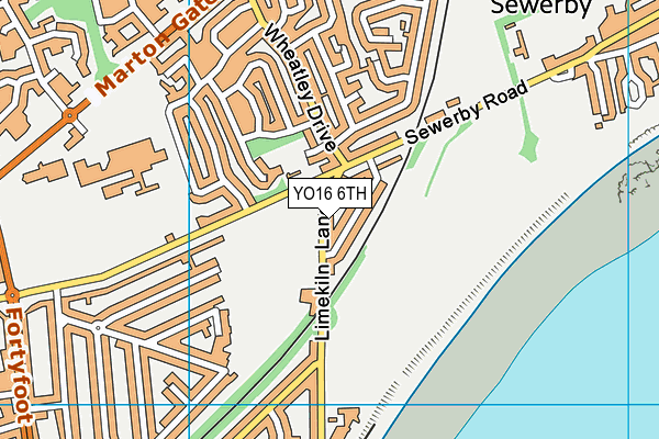 YO16 6TH map - OS VectorMap District (Ordnance Survey)
