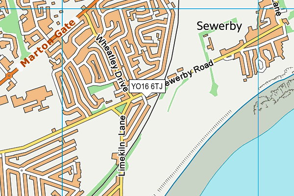 YO16 6TJ map - OS VectorMap District (Ordnance Survey)