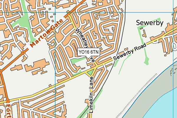 YO16 6TN map - OS VectorMap District (Ordnance Survey)