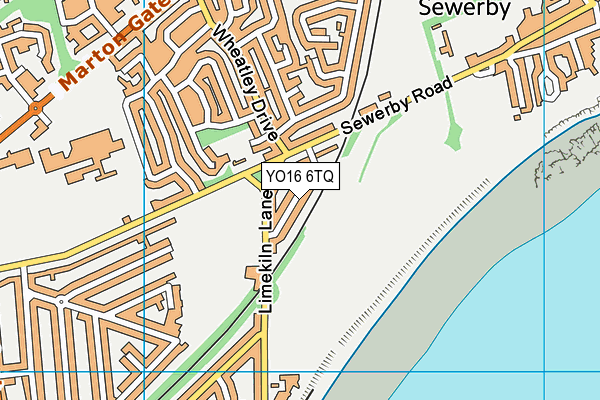 YO16 6TQ map - OS VectorMap District (Ordnance Survey)
