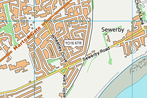 YO16 6TR map - OS VectorMap District (Ordnance Survey)