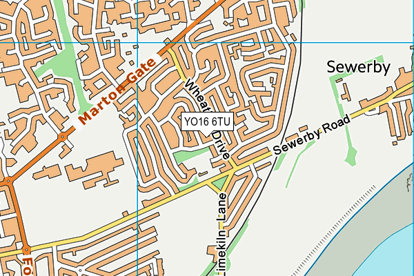 YO16 6TU map - OS VectorMap District (Ordnance Survey)