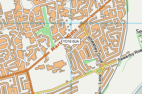 YO16 6UA map - OS VectorMap District (Ordnance Survey)