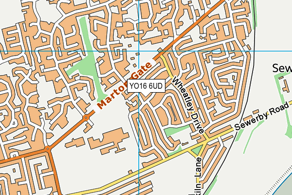 YO16 6UD map - OS VectorMap District (Ordnance Survey)