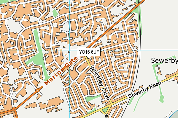 YO16 6UF map - OS VectorMap District (Ordnance Survey)