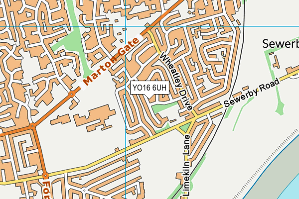 YO16 6UH map - OS VectorMap District (Ordnance Survey)