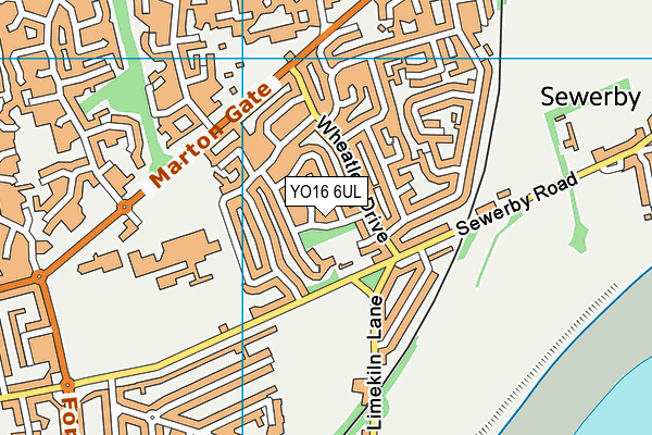 YO16 6UL map - OS VectorMap District (Ordnance Survey)