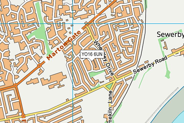 YO16 6UN map - OS VectorMap District (Ordnance Survey)