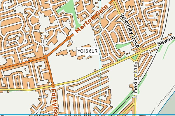 YO16 6UR map - OS VectorMap District (Ordnance Survey)