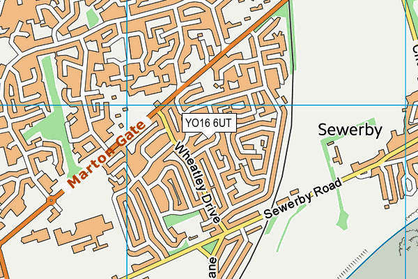 YO16 6UT map - OS VectorMap District (Ordnance Survey)