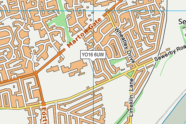 YO16 6UW map - OS VectorMap District (Ordnance Survey)