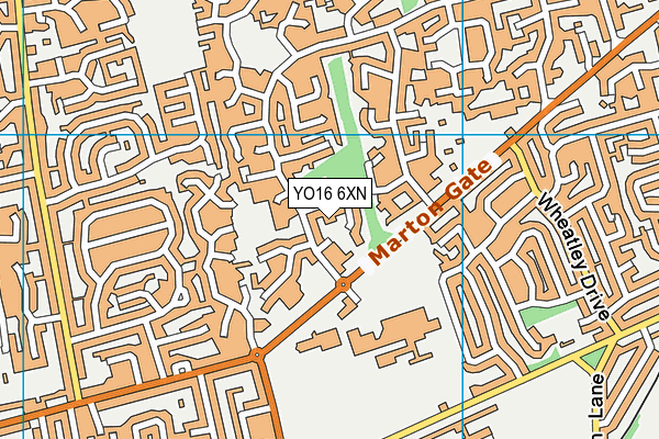 YO16 6XN map - OS VectorMap District (Ordnance Survey)