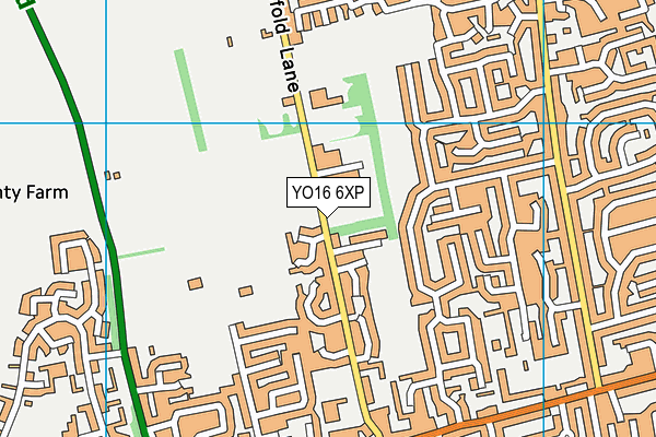 YO16 6XP map - OS VectorMap District (Ordnance Survey)