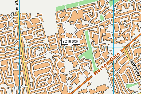 YO16 6XR map - OS VectorMap District (Ordnance Survey)
