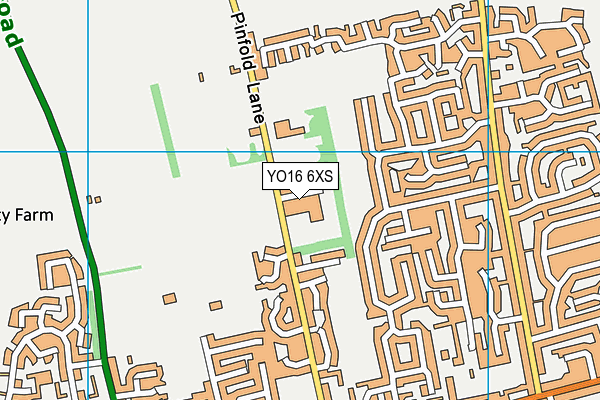YO16 6XS map - OS VectorMap District (Ordnance Survey)