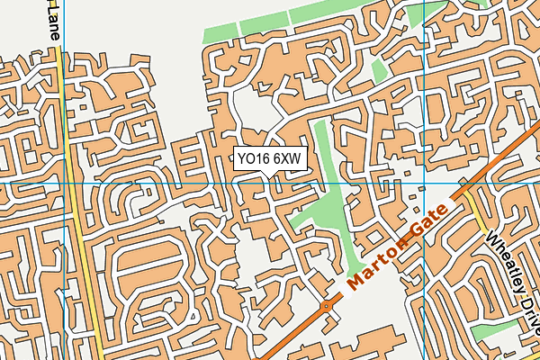 YO16 6XW map - OS VectorMap District (Ordnance Survey)
