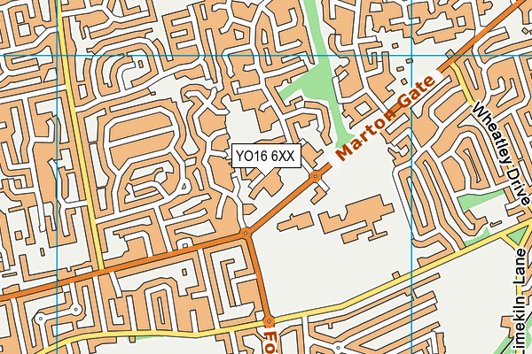 YO16 6XX map - OS VectorMap District (Ordnance Survey)