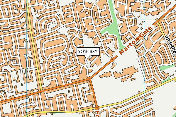 YO16 6XY map - OS VectorMap District (Ordnance Survey)