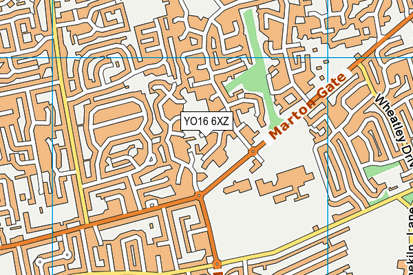 YO16 6XZ map - OS VectorMap District (Ordnance Survey)